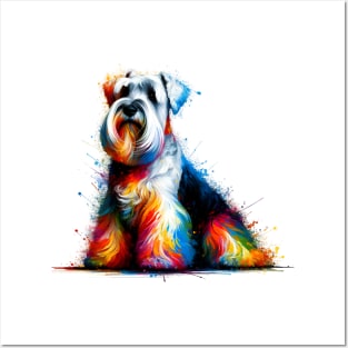 Vibrant Sealyham Terrier in Colorful Splash Art Style Posters and Art